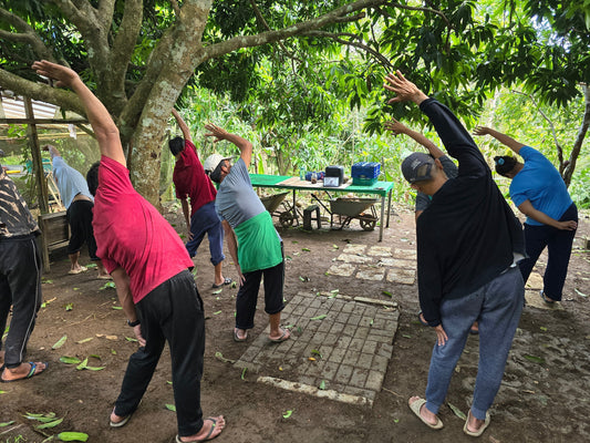 Promoting wellness through  daily stretching  and sound healing